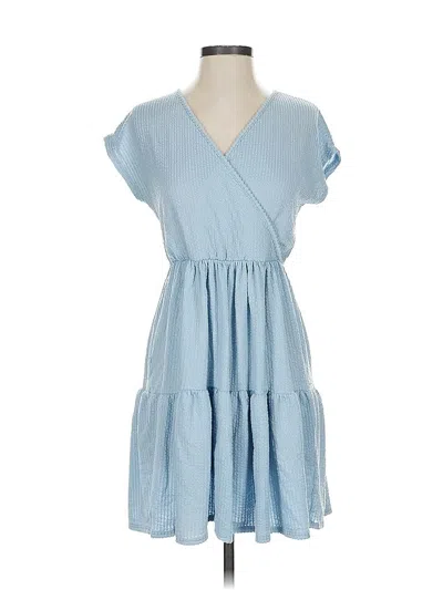 Pre-owned Caution To The Wind Casual Dress In Blue