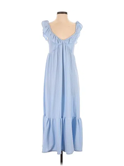 Pre-owned Caution To The Wind Casual Dress In Blue