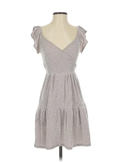 Pre-owned Caution To The Wind Casual Dress In Brown