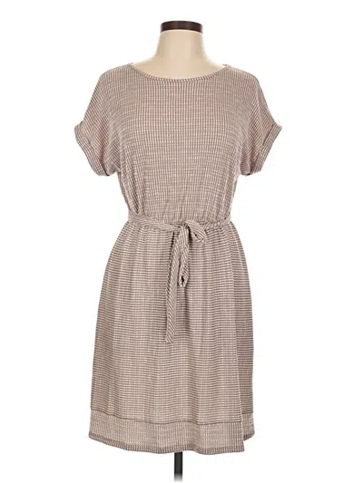 Pre-owned Caution To The Wind Casual Dress In Brown
