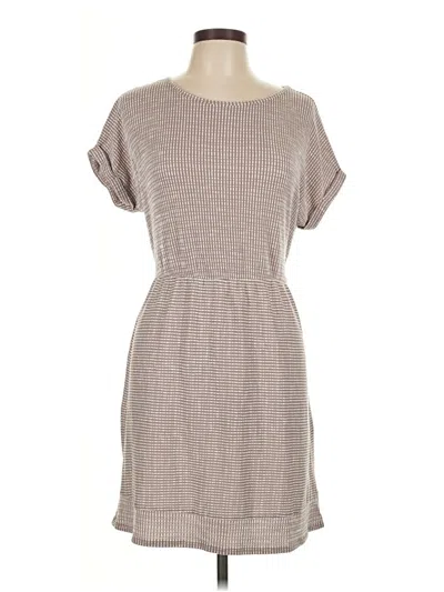 Pre-owned Caution To The Wind Casual Dress In Brown
