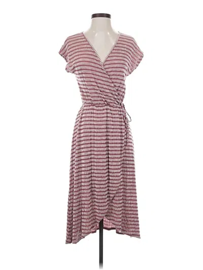 Pre-owned Caution To The Wind Casual Dress In Burgundy