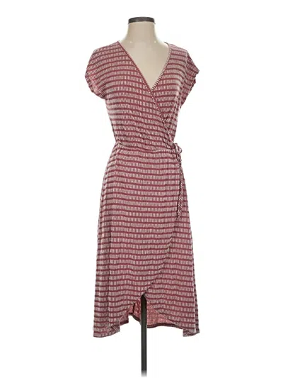Pre-owned Caution To The Wind Casual Dress In Burgundy