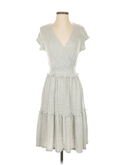 Pre-owned Caution To The Wind Casual Dress In Gray