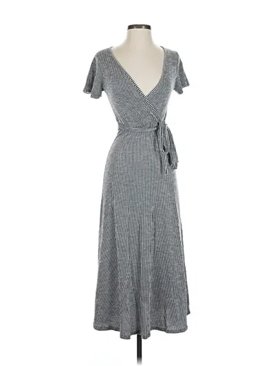 Pre-owned Caution To The Wind Casual Dress In Gray