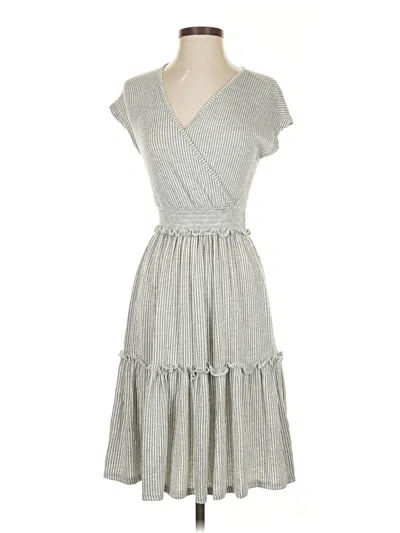 Pre-owned Caution To The Wind Casual Dress In Gray