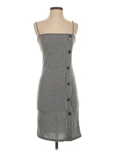 Pre-owned Caution To The Wind Casual Dress In Gray