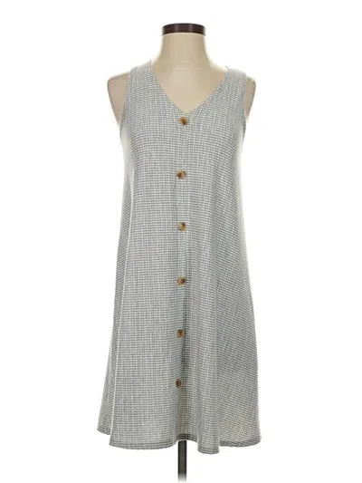 Pre-owned Caution To The Wind Casual Dress In Gray