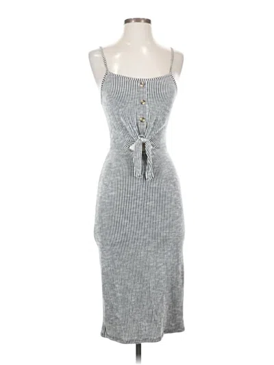 Pre-owned Caution To The Wind Casual Dress In Gray