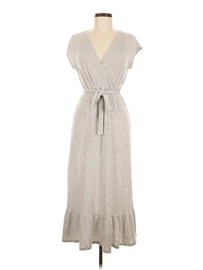 Pre-owned Caution To The Wind Casual Dress In Gray