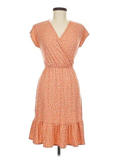 Pre-owned Caution To The Wind Casual Dress In Orange