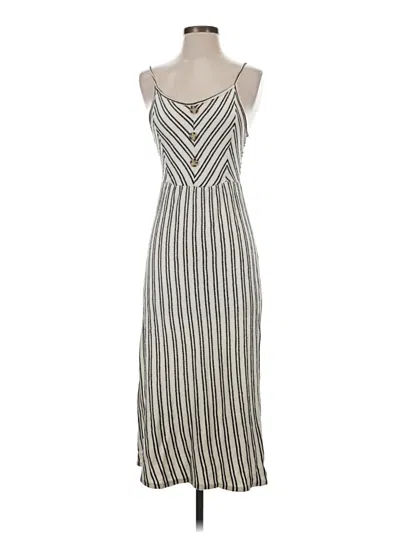 Pre-owned Caution To The Wind Casual Dress In Silver