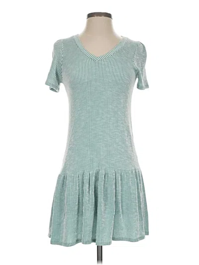 Pre-owned Caution To The Wind Casual Dress In Teal