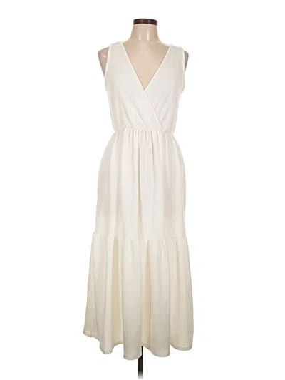 Pre-owned Caution To The Wind Casual Dress In White