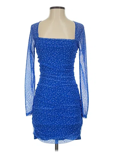 Pre-owned Caution To The Wind Cocktail Dress In Blue