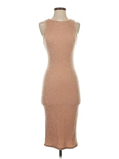 Pre-owned Caution To The Wind Cocktail Dress In Brown