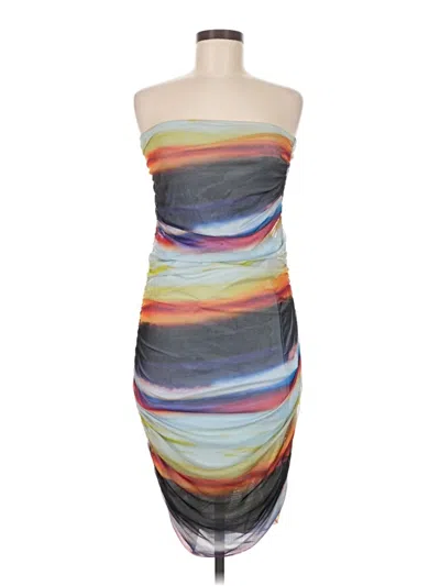 Pre-owned Caution To The Wind Cocktail Dress In Gray