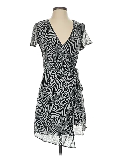 Pre-owned Caution To The Wind Cocktail Dress In Silver