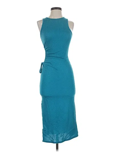 Pre-owned Caution To The Wind Cocktail Dress In Teal