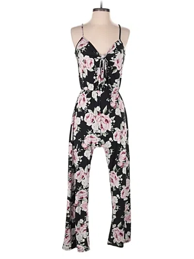 Pre-owned Caution To The Wind Jumpsuit In Black