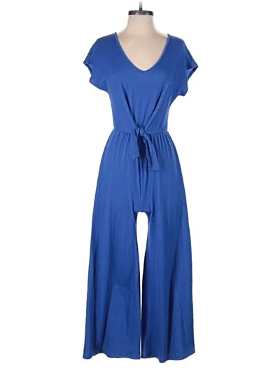 Pre-owned Caution To The Wind Jumpsuit In Blue