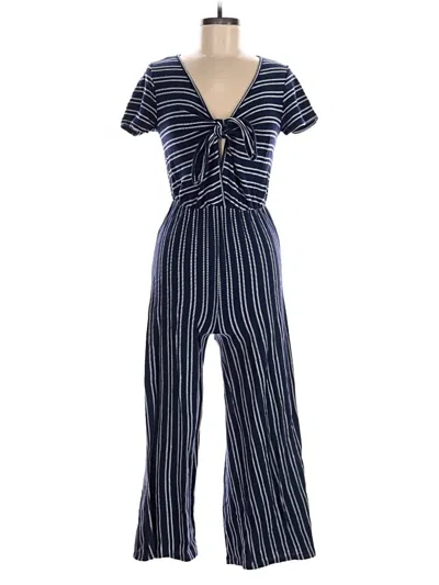Pre-owned Caution To The Wind Jumpsuit In Blue