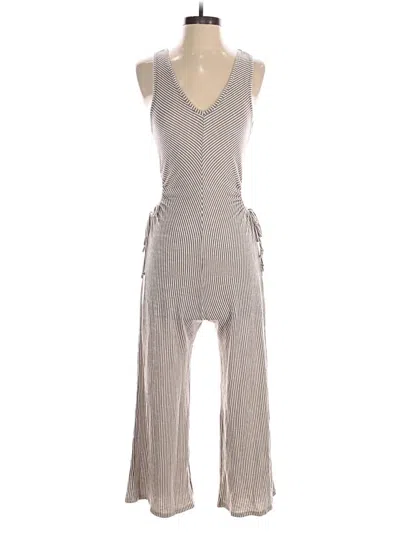 Pre-owned Caution To The Wind Jumpsuit In Brown