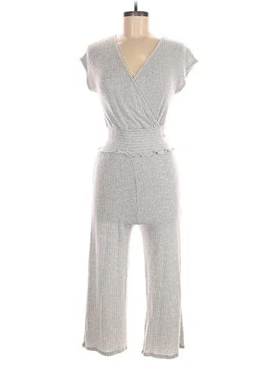 Pre-owned Caution To The Wind Jumpsuit In Gray