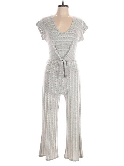 Pre-owned Caution To The Wind Jumpsuit In Gray
