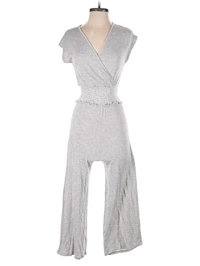 Pre-owned Caution To The Wind Jumpsuit In Gray