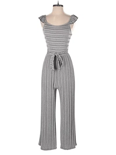 Pre-owned Caution To The Wind Jumpsuit In Gray