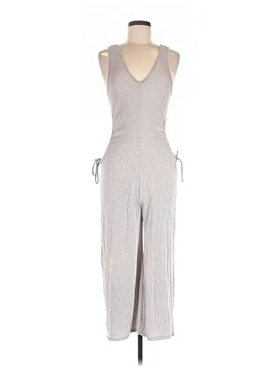 Pre-owned Caution To The Wind Jumpsuit In Gray