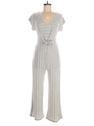Pre-owned Caution To The Wind Jumpsuit In Gray