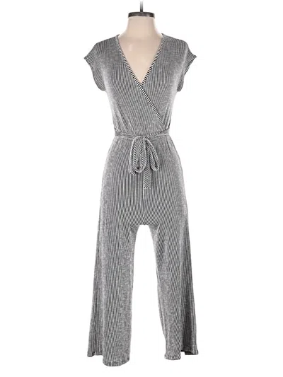 Pre-owned Caution To The Wind Jumpsuit In Gray