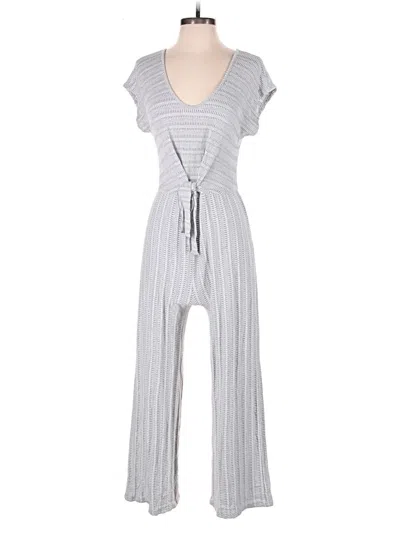 Pre-owned Caution To The Wind Jumpsuit In Gray