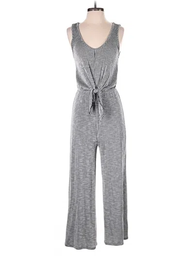 Pre-owned Caution To The Wind Jumpsuit In Gray