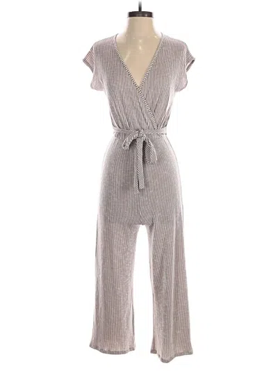 Pre-owned Caution To The Wind Jumpsuit In Gray