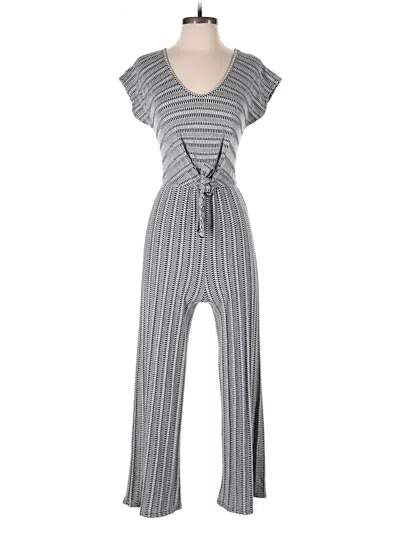 Pre-owned Caution To The Wind Jumpsuit In Gray
