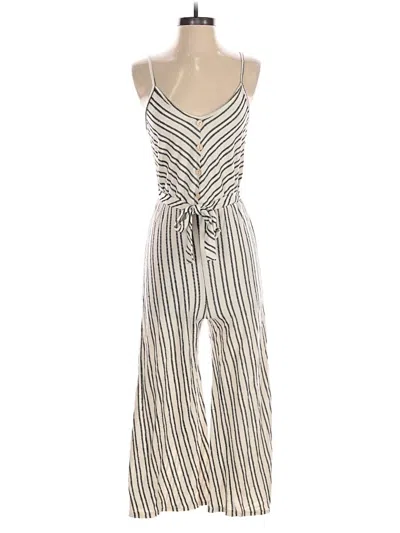 Pre-owned Caution To The Wind Jumpsuit In Ivory
