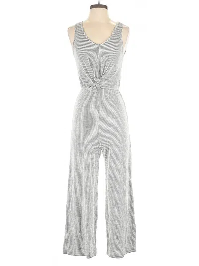 Pre-owned Caution To The Wind Jumpsuit In Silver