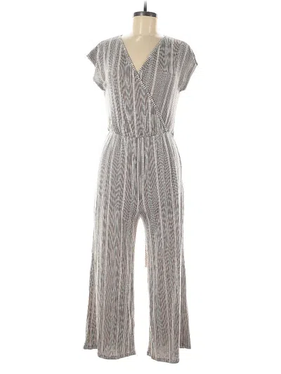 Pre-owned Caution To The Wind Jumpsuit In Silver