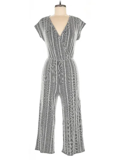 Pre-owned Caution To The Wind Jumpsuit In Silver