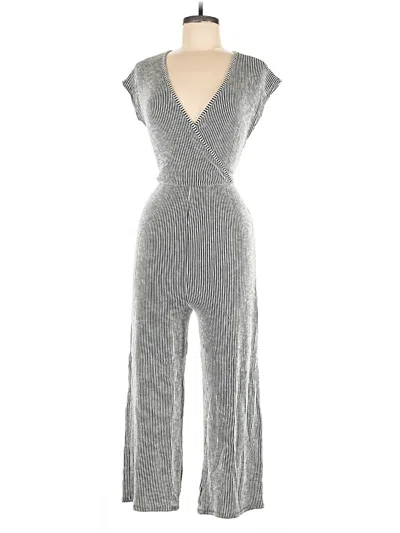 Pre-owned Caution To The Wind Jumpsuit In Silver