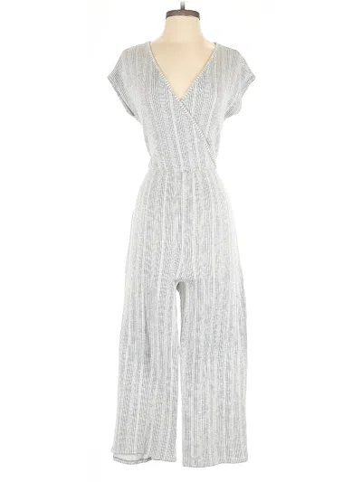 Pre-owned Caution To The Wind Jumpsuit In Silver