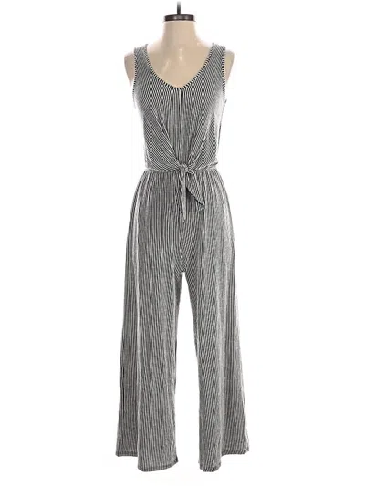 Pre-owned Caution To The Wind Jumpsuit In Silver