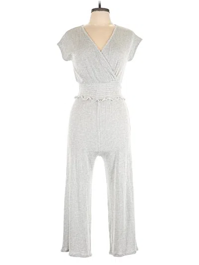 Pre-owned Caution To The Wind Jumpsuit In Silver