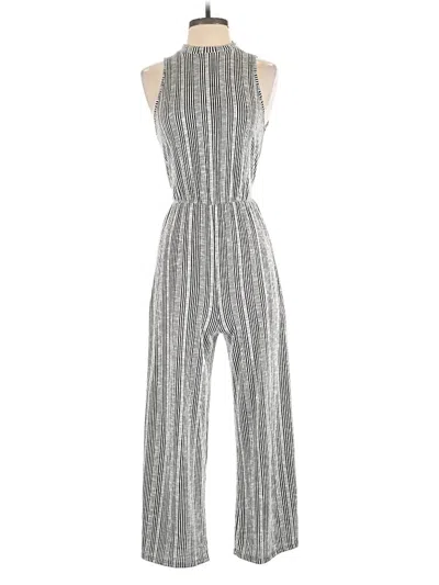 Pre-owned Caution To The Wind Jumpsuit In Silver