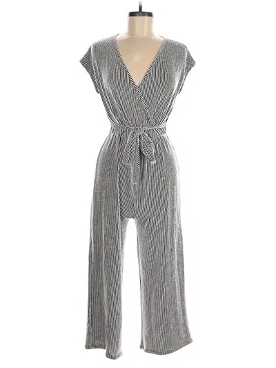 Pre-owned Caution To The Wind Jumpsuit In Silver