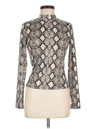 Pre-owned Caution To The Wind Long Sleeve Blouse In Ivory