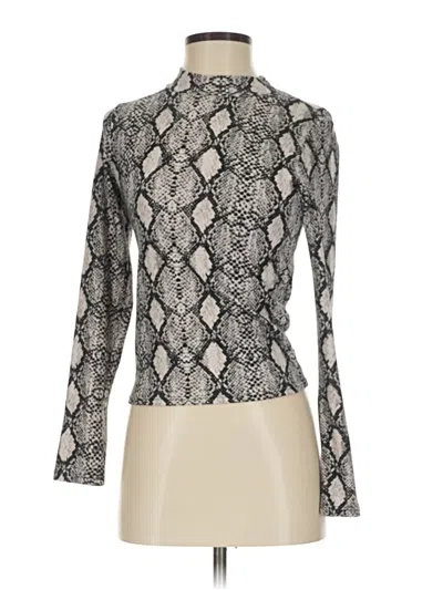 Pre-owned Caution To The Wind Long Sleeve Turtleneck In Silver